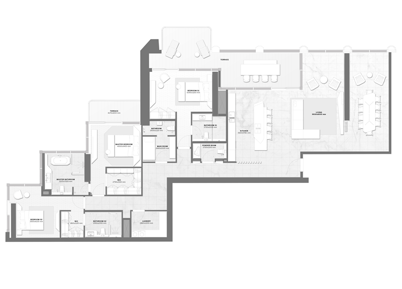 3 bed pent