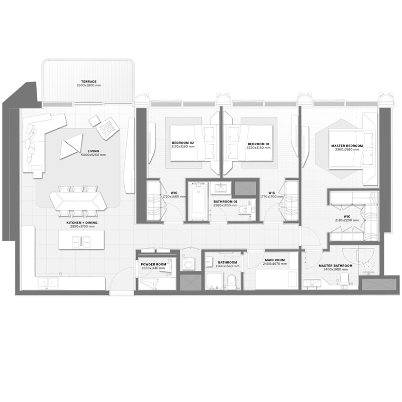 3 bedroom